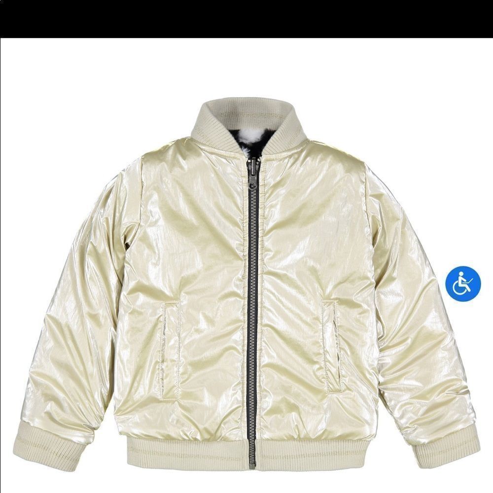 🔥Andy & Evan Girls Reversible Bomber Jacket 3T 2 in 1 - Picture 7 of 9